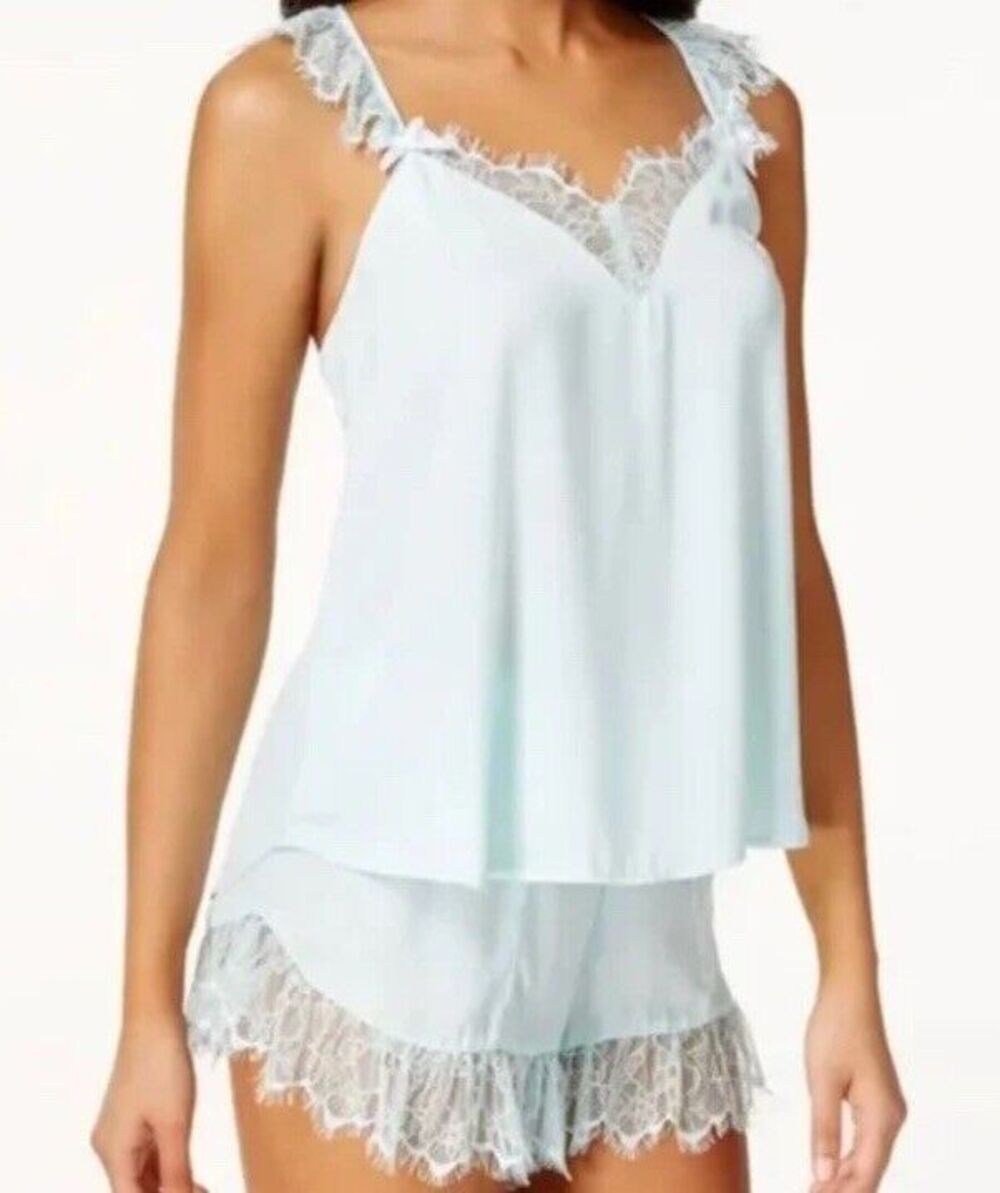 BETSEY JOHNSON Intimates Lingerie Set Tiffany Blue Cami Shorts Fairy Coquette SM